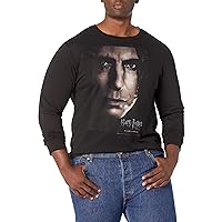 Harry Potter Big & Tall Snape Poster Men's Tops Long Sleeve Tee Shirt, Black, Large