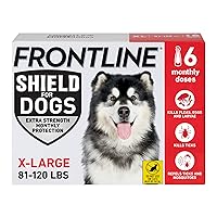 Shield Flea & Tick Treatment for X-Large Dogs 81-120 lbs., Count of 6