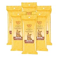 Cat Natural Dander Reducing Wipes | Kitten and Cat Wipes for Grooming | Cruelty Free, Sulfate & Paraben Free, pH Balanced for Cats - Made in USA, 50 Count - 6 Pack