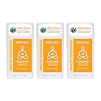 Green Goo All Natural Deodorant for Men and Women, Apricot & Lemongrass Gel, 2.25 Ounce, Pack of 3