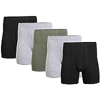 Gildan Mens Underwear Covered Waistband Boxer Briefs, Multipack
