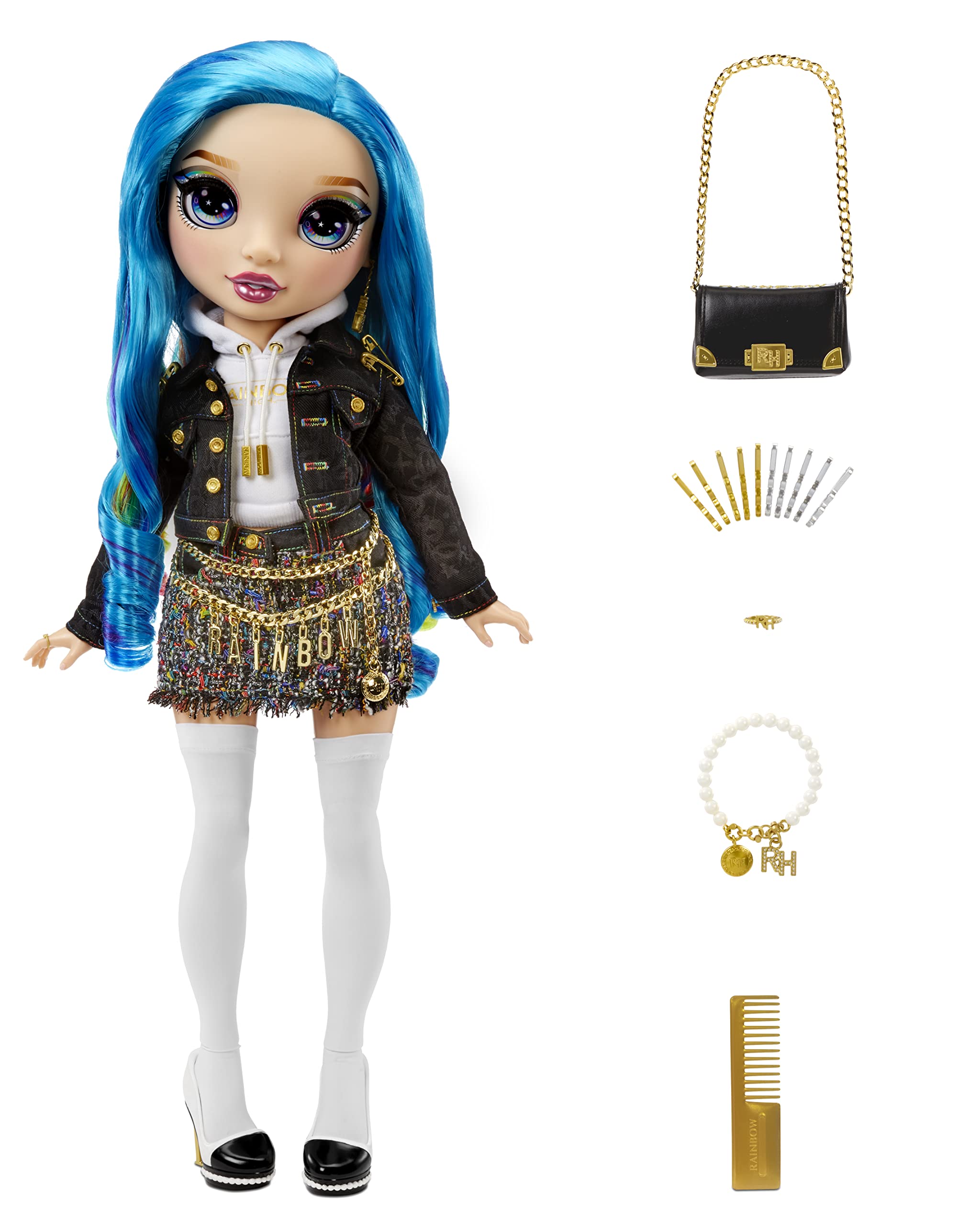 Rainbow High My Runway Friend, Amaya Raine New 24-inch Fashion Doll & 25+ Accessories, Special Edition Rainbow Hair Poseable, Gift for Kids and Collectors, Toys for Kids Ages 6 7 8+ to 12 Years Old, Multicolor