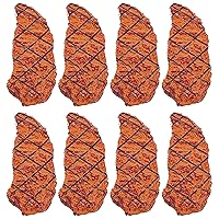 Fake Meat 8PCS Lifelike Simulated Mesh Fake Steak Cooked Roast Beef Faux Food Mini Kids Play Food for Kitchen Toys, Photography Props, Display Fake Meat