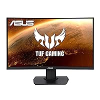 ASUS TUF Gaming VG24VQE 23.6” Curved Monitor, 1080P Full HD, 165Hz (Supports 144Hz), 1ms, Extreme Low Motion Blur, FreeSync Premium, Shadow Boost, Eye Care, DisplayPort HDMI (Renewed)
