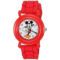 Mickey Mouse Kids' Plastic Time Teacher Analog Quartz Silicone Strap Watch