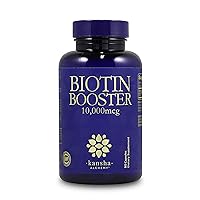Biotin 10,000 mcg Hair Growth Booster Vitamins for Longer, Stronger, Healthier Hair & Nail, 90 Caps (3-Month Supply)