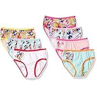 Sonic The Hedgehog Girls' 7-Pack 100% Cotton Underwear Available in Sizes 4, 6, and 8