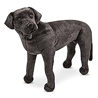 Melissa & Doug Giant Black Lab - Lifelike Stuffed Animal Dog (over 2 feet tall), Soft Polyester Fabric, Beautiful Black Lab Markings, Handcrafted, 77.47 cm H x 49.53 cm W x 24.13 cm L