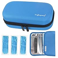 Portable Insulin Cooler Travel Case,Insulated Diabetic Bag with 3 Ice Packs for 8-10 h Cooling Time,Portable Insulin Medication Cooler Bag for Insulin Pens and Blood Glucose Monitor Supplies