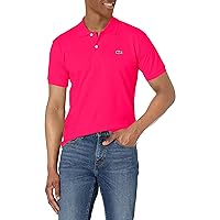 Lacoste Men's Classic Short Sleeve Piqué L.12.12 Polo Shirt, Spinel Pink, Medium