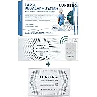Lunderg Bed Alarm & Chair Alarm System - Wireless Bed Sensor Pad (20” x 30”), Chair Sensor Pad & Pager - Chair & Bed Alarms and Fall Prevention for Elderly and Dementia Patients - Full Caregiver Set
