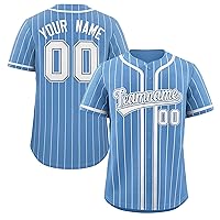 Custom Pinstripe Baseball Jersey Hipster Hip Hop Sports Shirts Personalized Team Name Number for Men Women Youth