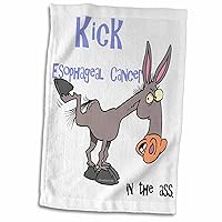 3dRose Kick Esophageal Cancer in The Ass Awareness Ribbon Cause Design - Towels (twl-115603-1)