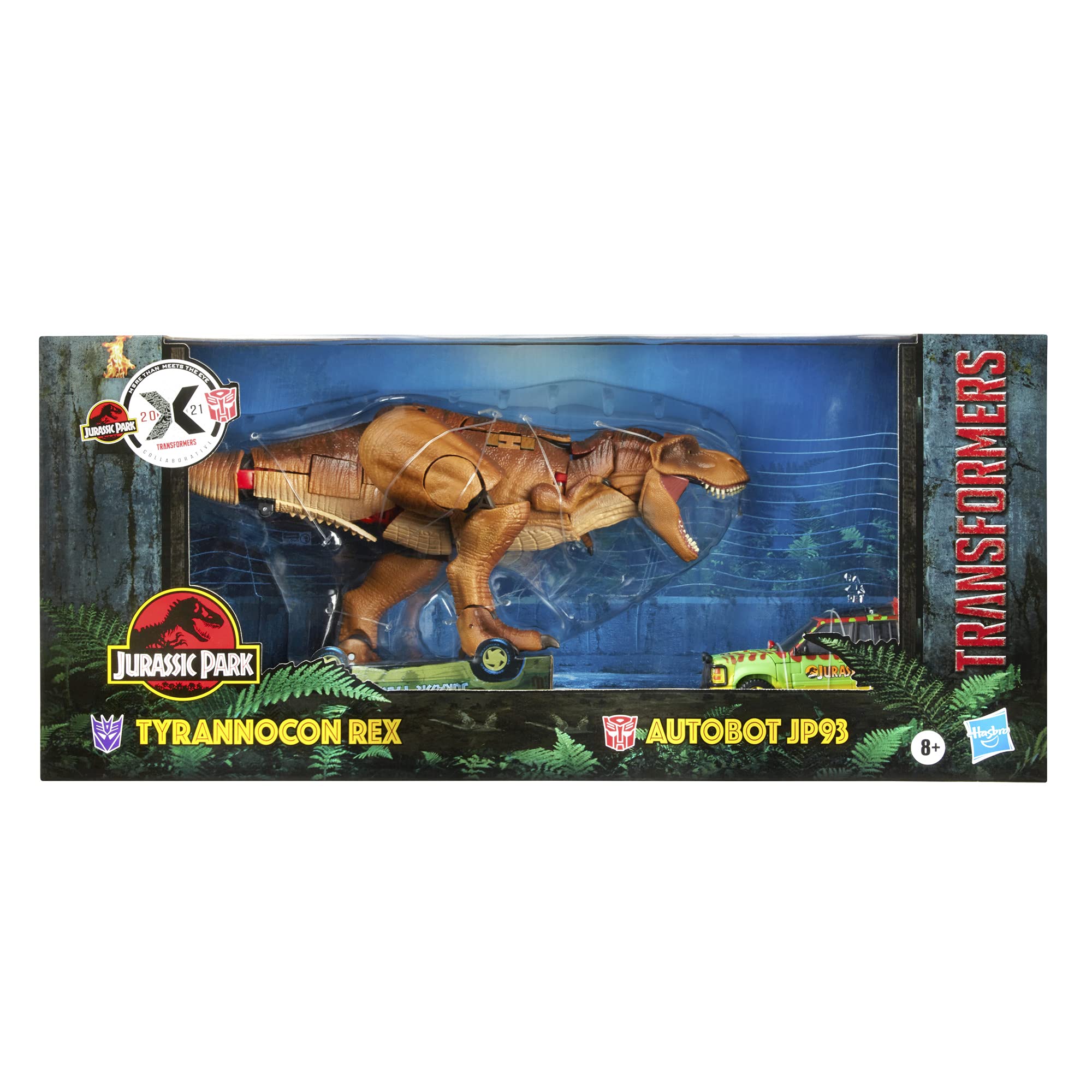 Transformers Generations Collaborative: Jurassic Park Mash-Up Tyrannocon Rex & Autobot JP93 Ages 8 and Up