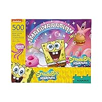 AQUARIUS SpongeBob SquarePants Imagination Puzzle (500 Piece Jigsaw Puzzle) - Officially Licensed SpongeBob Merchandise & Collectibles - Glare Free - Precision Fit - 14x19In