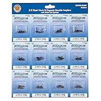 Bachmann Trains - E-Z MATE MARK II COUPLERS - MAGNETIC KNUCKLE COUPLERS with METAL COIL SPRING - CENTER SHANK - MEDIUM (12 pair/card) - HO Scale