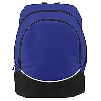 Augusta Sportswear Large Tri-Color Backpack, One Size, Purple/Black/White