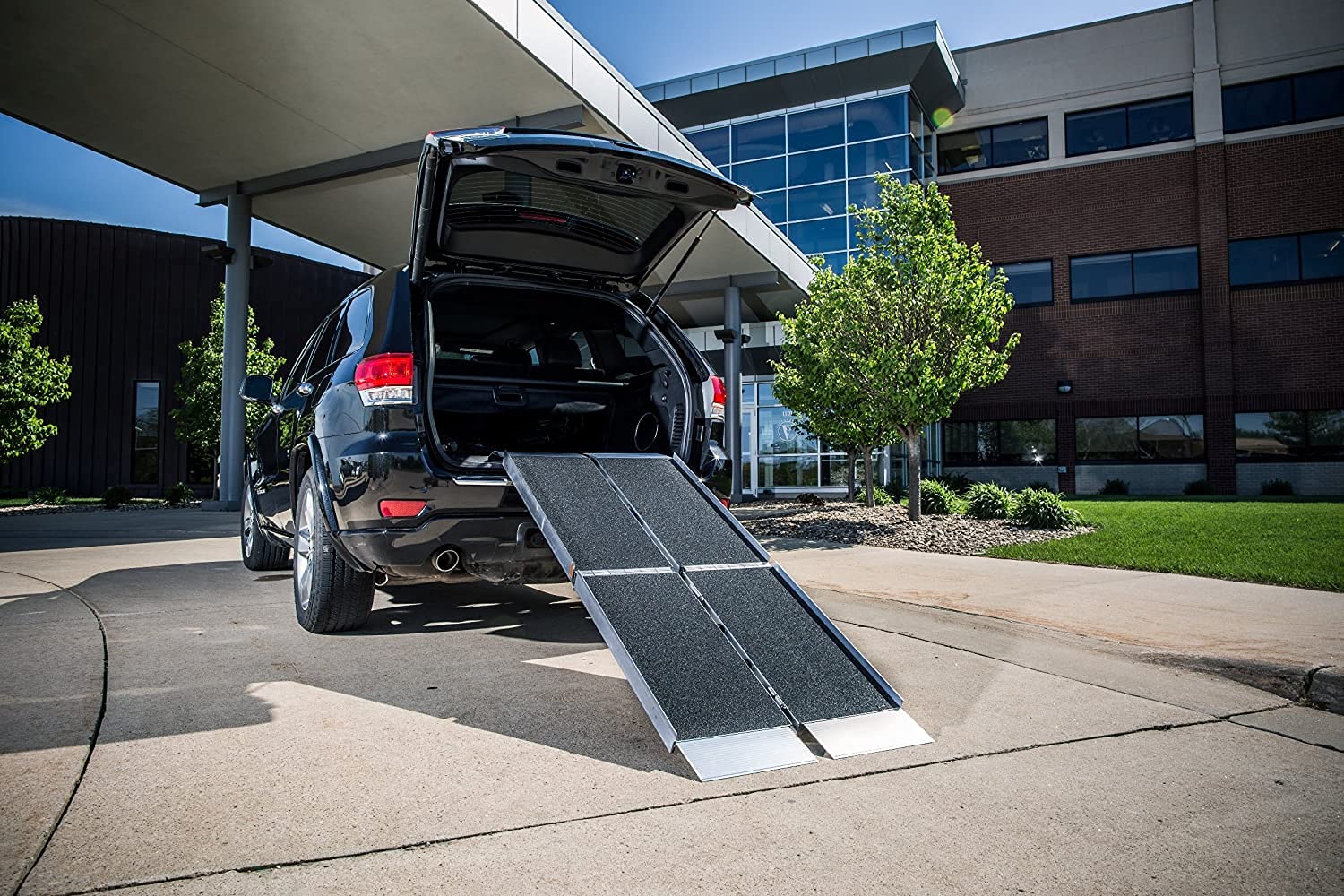 EZ-Access Suitcase Trifold Portable Ramp with an Applied Slip-Resistant Surface, 5 Foot
