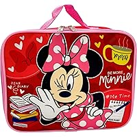 Disney/Marvel Licensed Kids Insulated Lunch Box (Minnie Mouse-Red)