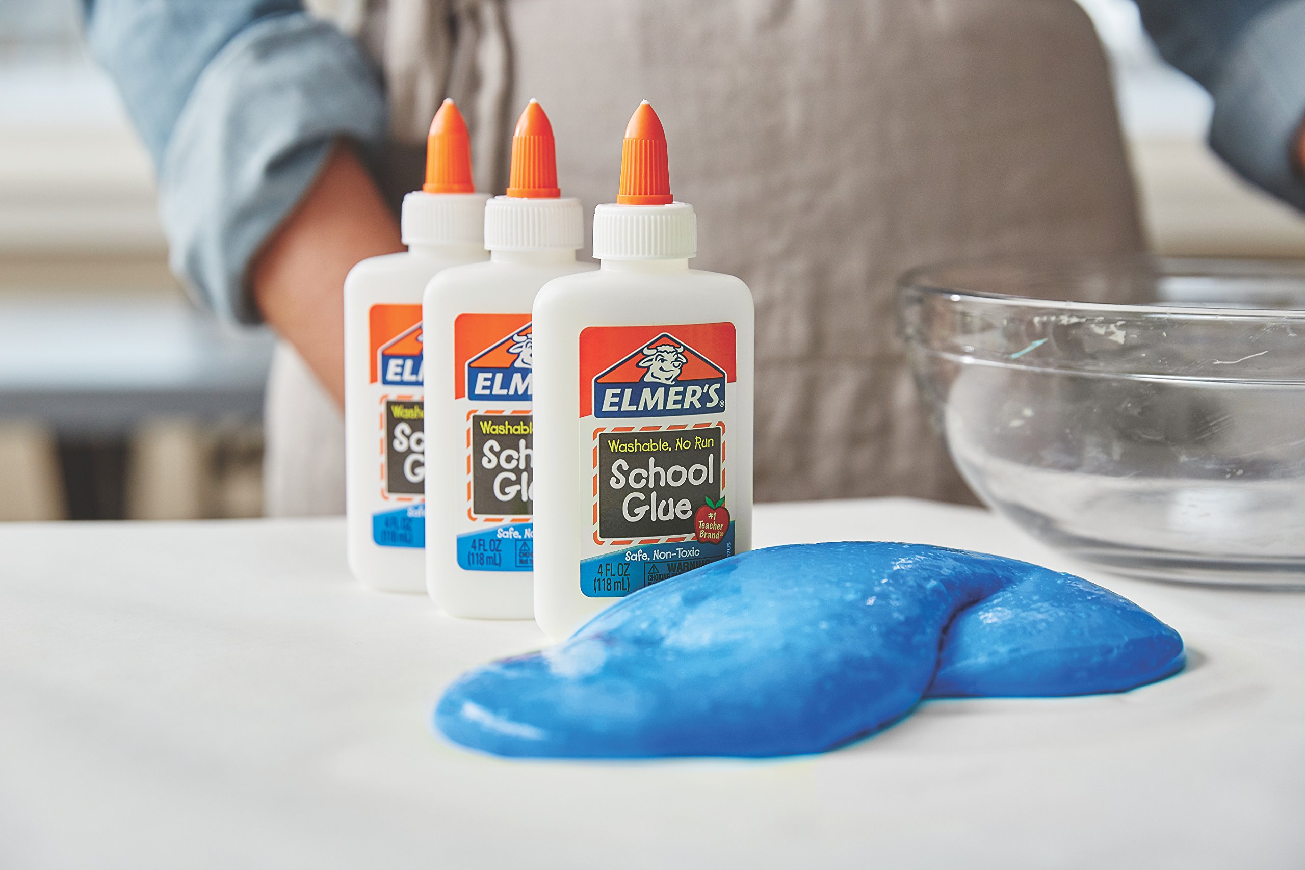 Elmer's Liquid School Glue, Washable, 4 Ounces Each, 12 Count - Great for Making Slime