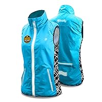 KwikSafety - Charlotte, NC - FIREFLY Women's Athletic Safety Vest | High Visibility Running Cycling Sleeveless Jacket