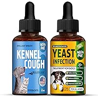 Kennel Cough • Dog Allergy • Cat and Dog Cough Suppressant • Dog Ear Yeast Infection • 2 Pack x 2 Oz