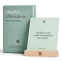Intelligent Change Mindful Affirmation Cards for Financial Abundance, Daily Words of Inspiration, Self Affirmation Inspirational Gifts, Positive Affirmations with Display Stand, Deck of 52