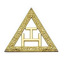 Royal Arch Chapter Collar Jewel - Gold Triple Tau
