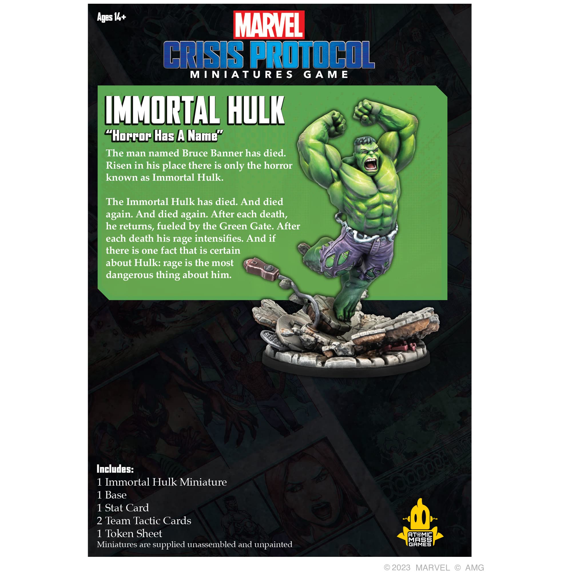Atomic Mass Games Marvel Crisis Protocol The Immortal Hulk Character Pack Miniatures Battle Game Strategy Game for Adults Ages 14+ 2 Players Average Playtime 90 Minutes Made