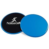 ProsourceFit Core Sliding Exercise Discs, Dual-Sided Sliders for Use on Any Surface at Home or Gym for Full-Body Workouts, Set of 2
