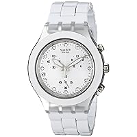 Swatch Men's SVCK4045AG Quartz Chronograph Date Plastic White Dial Watch
