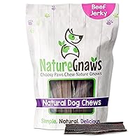 Nature Gnaws - Beef Jerky Chews for Small Dogs - Premium Natural Beef Gullet Sticks - Simple Single Ingredient Tasty Dog Chew Treats - Rawhide Free - 4-5 Inch