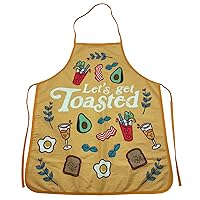 Crazy Dog T-Shirts Let's Get Toasted Apron Funny Comfort Food Breakfast Bruch Graphic Novelty Kitchen Apron