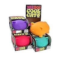 Schylling NeeDoh Cool Cats The Groovy Glob! Squishy, Squeezy, Stretchy Stress Balls ASSORTED COLORS - 3 Pack