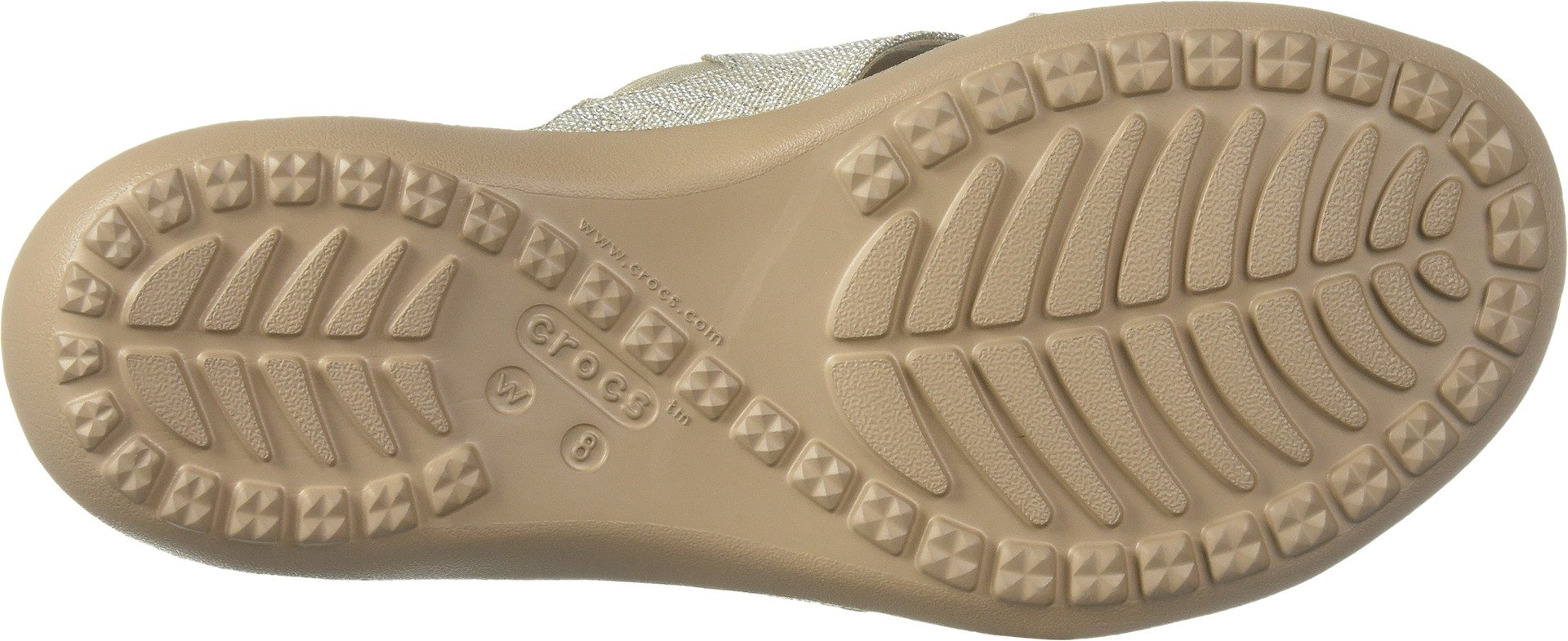 Crocs Women's Cprishmrxbsndlw Slide Sandal, Oyster/Cobblestone, 4 M US