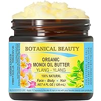 Organic MONOI OIL BUTTER YLANG YLANG Pure Natural Virgin Unrefined RAW 4 Fl. Oz.- 120 ml for FACE, SKIN, BODY, HAIR, NAILS