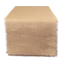 DII 100% Jute, Rustic, Vintage Table Runner, for Parties, BBQ's, Everyday, Holidays Use, 15x74, 15 x 74, Solid Natural (CAMZ36667)