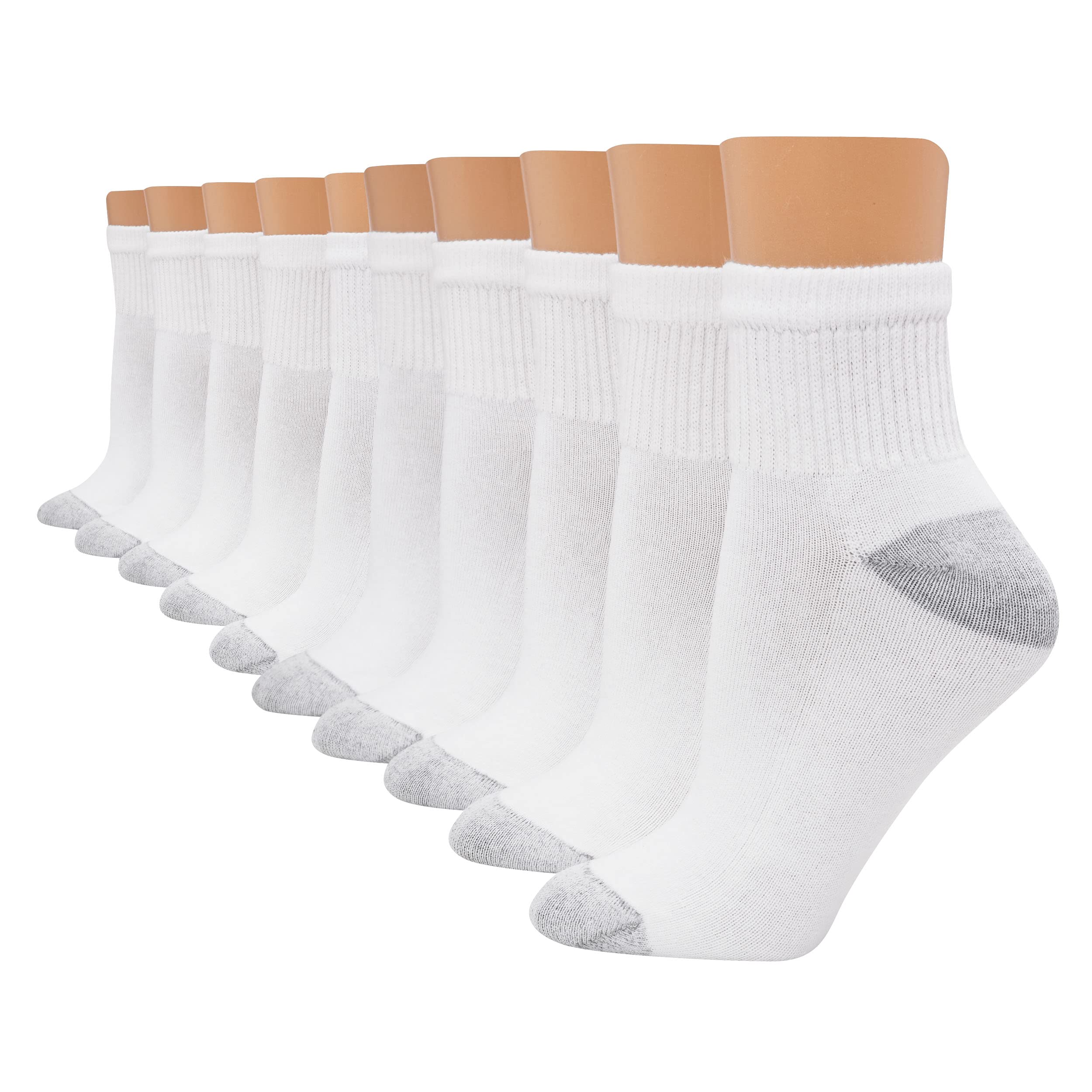 Hanes Women's Value, Ankle Soft Moisture-Wicking Socks, Available in 10 and 14-Packs