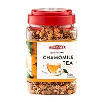Tazah Natural Chamomile Tea 3.5oz -100gr Premium Egyptian Herbal Tea, Calming and Relaxing Caffeine-Free Herbal Infusion