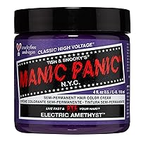 Electric Amethyst Hair Dye – Classic High Voltage - Semi-Permanent Hair Color - Medium Violet Purple With Blue Undertones - Vegan, PPD & Ammonia-Free - For Coloring Hair on Women & Men