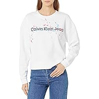 Calvin Klein Women's Splatter Long Sleeve Pullover