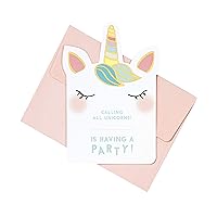 Talking Tables Unicorn Invitation 8Pk Unicorn Party Supplies decorations for Birthdays, baby shower, bridal shower, Wedding decorations, girls party, tea party