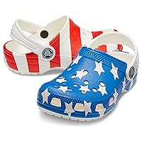 Crocs Unisex-Child Classic American Flag Clogs, 4th of July Shoes