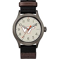 Timex Tribute Men's Collegiate Pride 40mm Watch - Virginia Tech Hokies with Black Fastwrap Strap