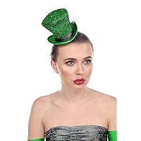 Arsimus Mardi Gras St. Patrick's Day Leprechaun Tinsel Top Hat Accessory
