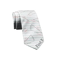 Find X Tie Funny Ties Math Teacher Tie Mens Novelty Neckties Nerdy Ties for Guys
