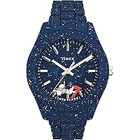 Timex Men's Waterbury Ocean x Peanuts 41mm Watch - Blue Bracelet Blue Dial Blue Case