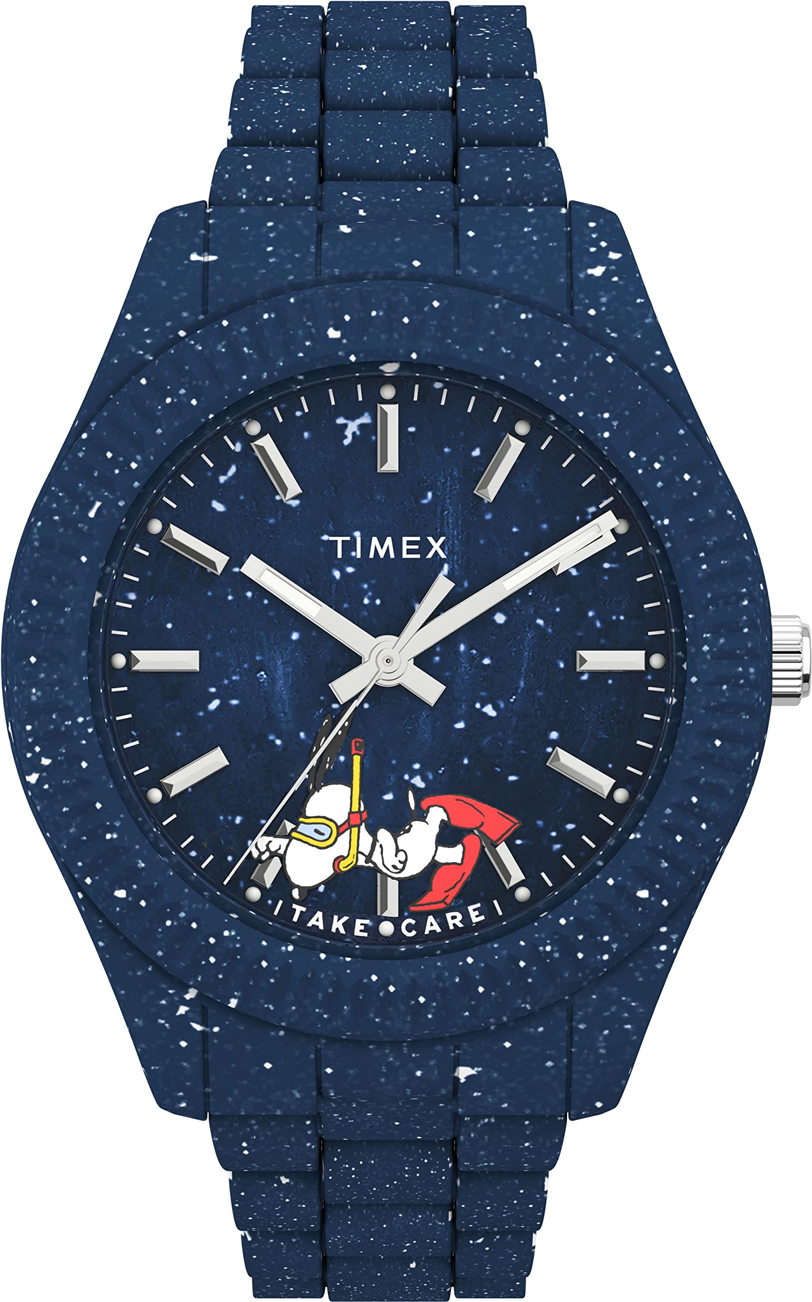 Timex Men's Waterbury Ocean x Peanuts 41mm Watch - Blue Bracelet Blue Dial Blue Case