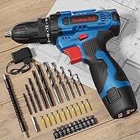 Drill Set, VIWKO 12V Cordless Drill with Battery and Charger, Electric Power Drill Driver 3/8