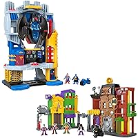 Fisher-Price Imaginext DC Super Friends Batman Toy Bundle, Ultimate Headquarters & Crime Alley Playsets with 7 Figures for Kids Ages 3+ Years